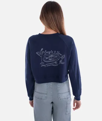 Simple and Slow Crew Neck NAVY