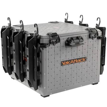 YakAttack BlackPak Pro Kayak Fishing Crate - 16" x 16", Overcast Grey