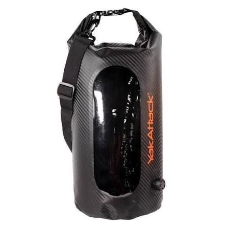 YakAttack 10L HD Roll-Top Drybag with Air Valve, Black Carbon
