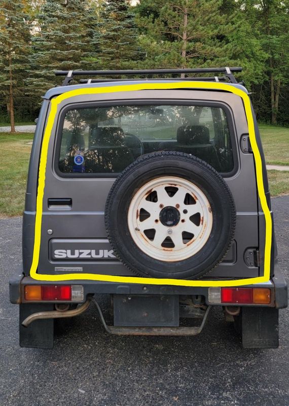 NEW Tin Top Rear Hatch Door Seal