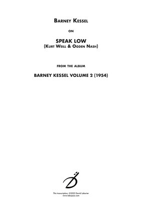 Barney Kessel on "Speak Low"
