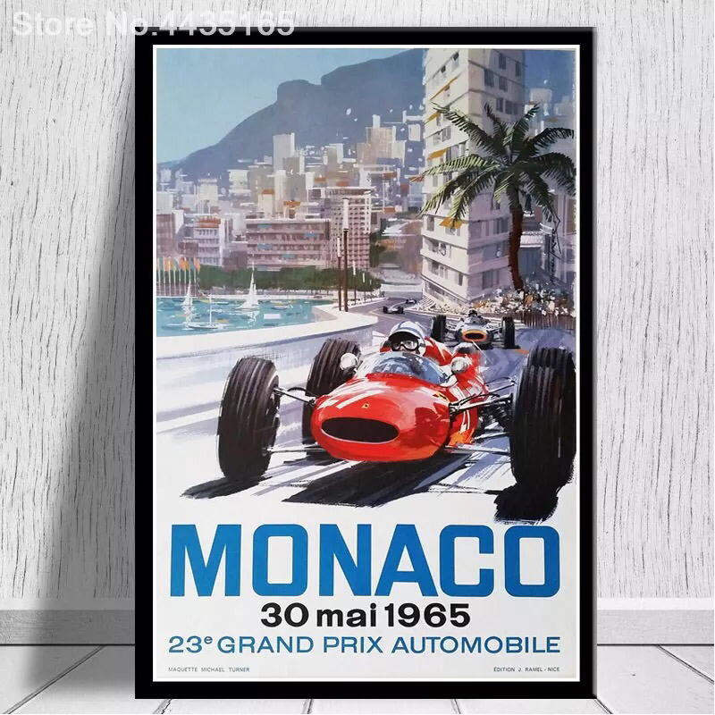 Monaco GranPrix Montecarlo F1 1965 Banner