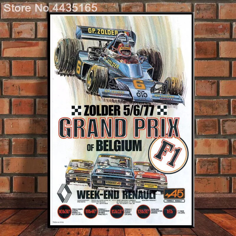 Belgium F1 GranPrix 1977 Race Banner