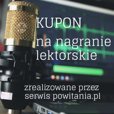 Nagranie audiobooka w wykonaniu lektora Adrian - Kupon