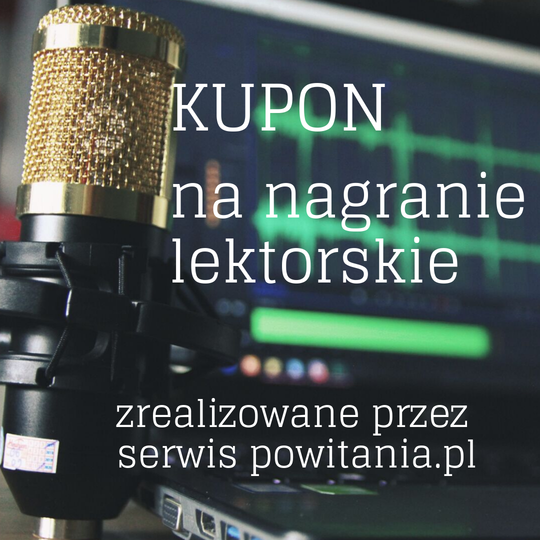 Nagranie audiobooka w wykonaniu lektora Dariusz - Kupon