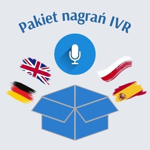 Zapowiedzi telefoniczne - pakiet nagrań IVR - 500 słów w czterech językach