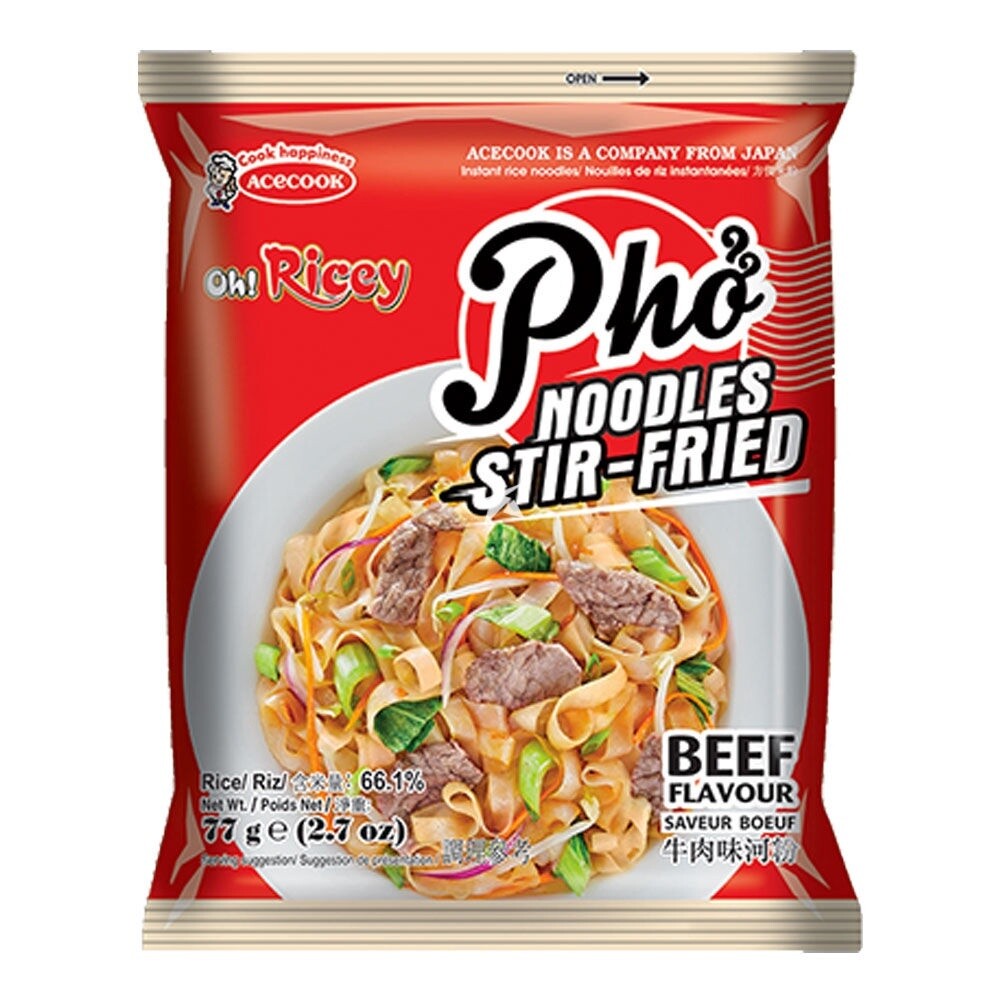 Oh! Ricey Instant Stir-Fried Rice Noodles Beef Flavour 77g