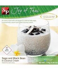 S&P FROZEN Sago & Black Bean in Coconut Cream 170g