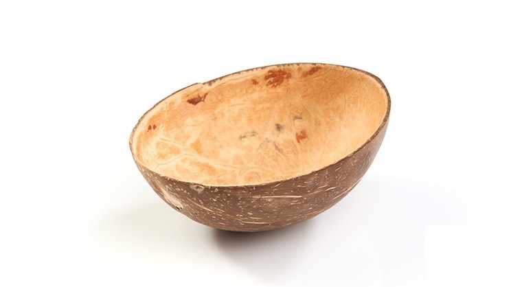 Kokosnoot kom ovaal 11/15x6/9cm, verpakt per 120 stuks