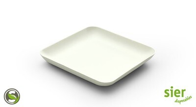Bagastro bord vierkant 12cm, verpakt per 480 stuks