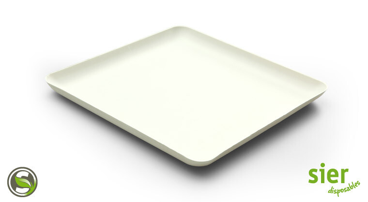 Bagastro bord vierkant 20cm, verpakt per 40 stuks