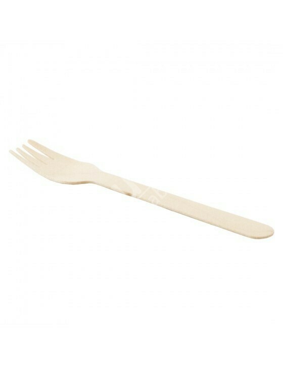 FSC® houten vork 15,8cm smart, verpakt per 100 stuks