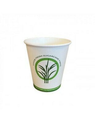 Bagasse/PLA koffiebeker 7oz/210ml/73mm Ø, verpakt per 50 stuks Bagasse/PLA koffiebeker 7oz/210ml/73mm Ø, verpakt per 50 stuks