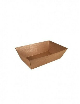 FSC® kraft/PLA coated snackbakje 114x67x39mm A9, verpakt per 100 stuks FSC® kraft/PLA coated snackbakje 114x67x39mm A9, verpakt per 100 stuks