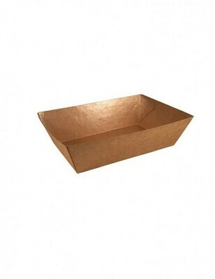 FSC® kraft/PLA coated snackbakje 130x78x43mm A13, verpakt per 100 stuks FSC® kraft/PLA coated snackbakje 130x78x43mm A13, verpakt per 100 stuks