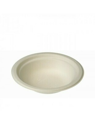 Bagasse kom 400ml/18cm Ø, verpakt per 50 stuks Bagasse kom 400ml/18cm Ø, verpakt per 50 stuks