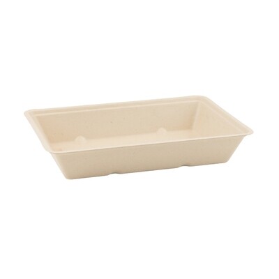 Bagasse snackbakje A50 bruin, verpakt per 600 stuks Bagasse snackbakje A50 bruin, verpakt per 600 stuks