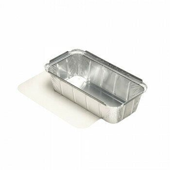 Aluminium maaltijdbak + ingelegd deksel, PE-gecoat 1000ml, verpakt per 30 stuks