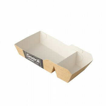 Snackbakje A14 + 1 (A20) karton (Good Food) |16,5 cm x 8,5 cm x 3,5 cm. verpakt per 500 stuks