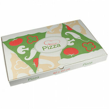 Pizzadozen, Cellulose 'pure' plein 40 cm x 60 cm x 5 cm, verpakt per 50 stuks