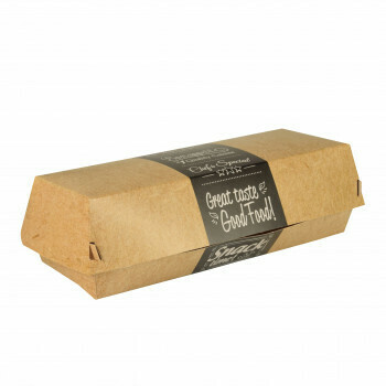 Baguettebox karton (Good Food) | 21x7,5x6,2cm, verpakt per 375 stuks