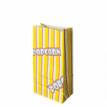 Popcorn zak, Ersatz papier 1,3 l 20,5 cm x 10,5 cm x 6 cm 'Popcorn' vetwerend, verpakt per 1000 stuks
