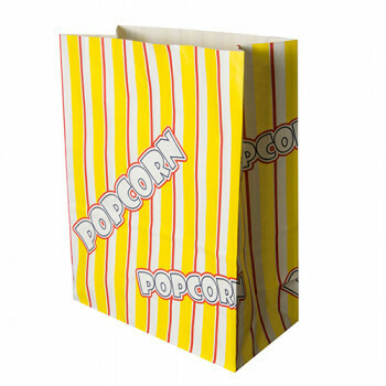 Popcorn zak, Ersatz papier 4,5 l 24,5 cm x 19 cm x 9,5 cm 'Popcorn' vetwerend, verpakt per 500 stuks