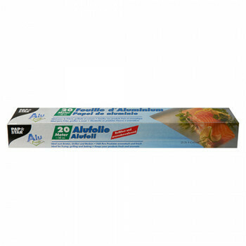 Aluminiumfolie 30 cm x 20 m in vouwdoos, verpakt per 24 rollen Aluminiumfolie 30 cm x 20 m in vouwdoos, verpakt per 24 rollen