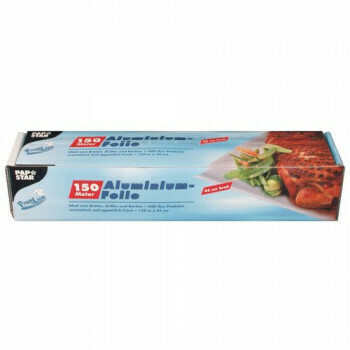 Aluminiumfolie 45 cm x 150 m in dispenser doos, verpakt per 6 rollen Aluminiumfolie 45 cm x 150 m in dispenser doos, verpakt per 6 rollen