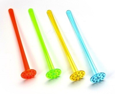 Tonicstamper (PS) 17cm transparant multicolor, verpakt per 150 stuks Tonicstamper (PS) 17cm transparant multicolor, verpakt per 150 stuks