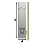 RVS bekerdispenser Opbouw BD51/52/53, verpakt per stuk