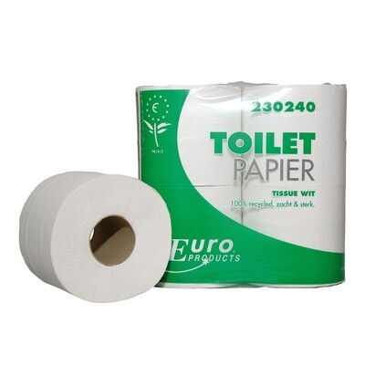 230240 Euro tissue gerecycled 2-laags toiletpapier, verpakt per 40 stuks