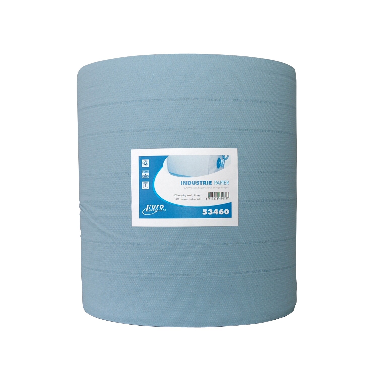 P53460 Euro blauw cellulose industriepapier, verpakt per stuk