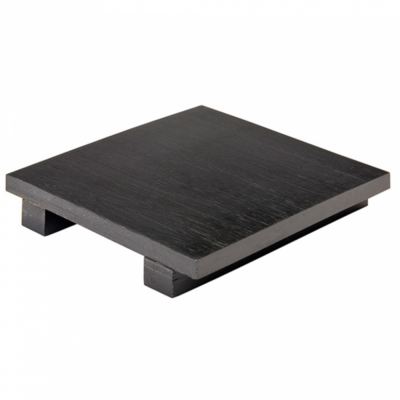 Bamboe sushiplank zwart 15x15x2,5cm, verpakt per stuk