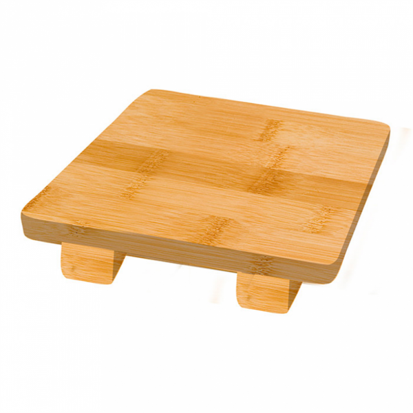 Bamboe sushiplank natural 15x15x2,5cm, verpakt per stuk