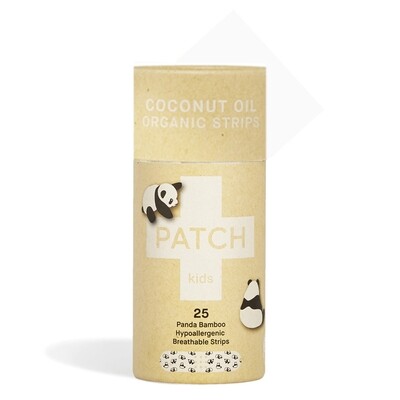 Patch Pleisters Panda Bamboe, Coconut Oil, hypoallergeen, verpakt per 25 stuks