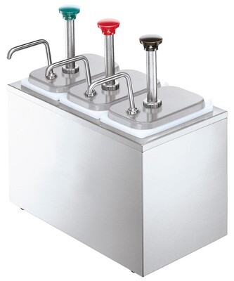 Sausdispenser met 3 pompen geïsoleerd, verpakt per stuk