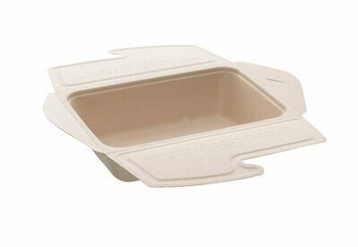 Suikerriet take away box 1000ml, 21x15x5cm, verpakt per 150 stuks Suikerriet take away box 1000ml, 21x15x5cm, verpakt per 150 stuks
