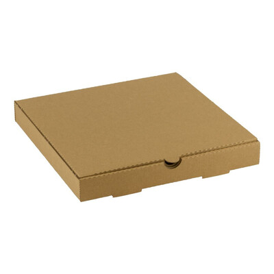 Kraft pizza doos 29x29x4cm blanco, verpakt per 100 stuks