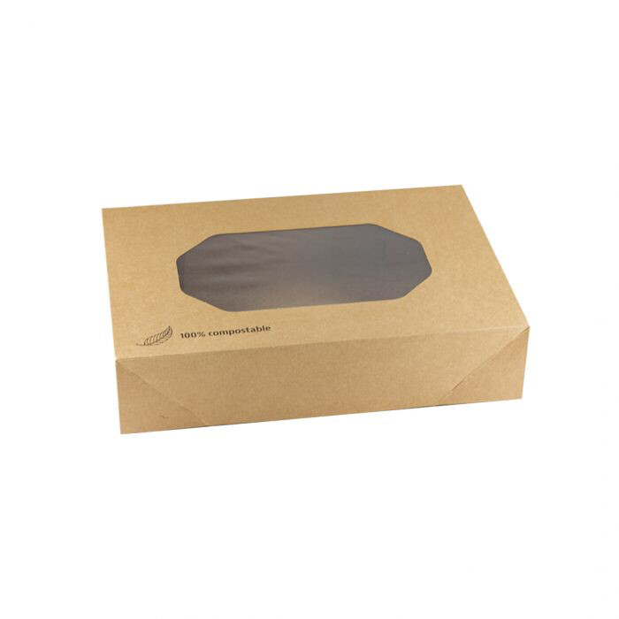 Kraft cateringdoos met PLA venster 56x38x8cm
Verpakt per 10 stuks Kraft cateringdoos met PLA venster 56x38x8cm
Verpakt per 10 stuks
