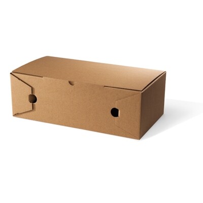 Kraft calzone doos 30x16x10cm onbedrukt, verpakt per 100 stuks Kraft calzone doos 30x16x10cm onbedrukt, verpakt per 100 stuks