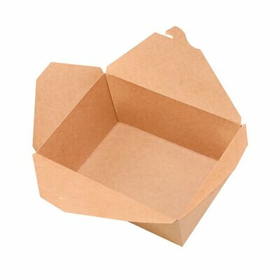 No.4 Natural kraft takeaway box 2500ml, verpakt per 200 stuks