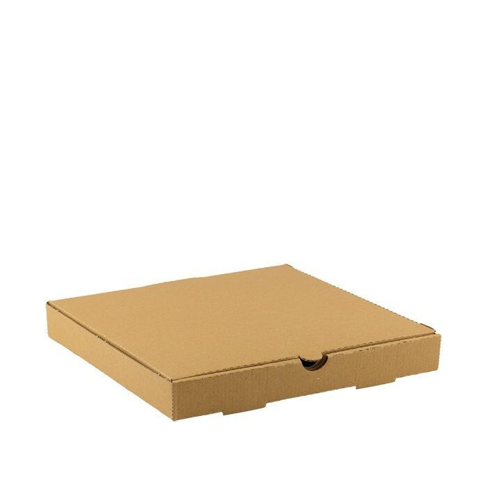 Kraft pizzadoos 26x26x4cm, verpakt per 100 stuks