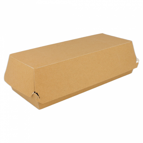 Panini/Baguette box kraft, 23,5x9x6cm verpakt per 600 stuks
