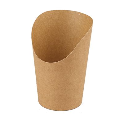 Kraft/PLA wrap cup 85/60x120mm, verpakt per 1000 stuks.