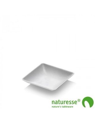 Bagasse amusebakje 65x65mm &quot;Square&quot;, verpakt per 600 stuks