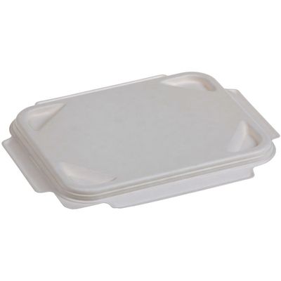 Suikerriet deksel voor 1,2 en 3 vaks maaltijdbak 227x128x16mm, verpakt per 250 stuks