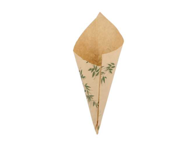 Kraftpapieren puntzakken "Feel Green" 70g/m2 20x14cm, verpakt per 2000 stuks