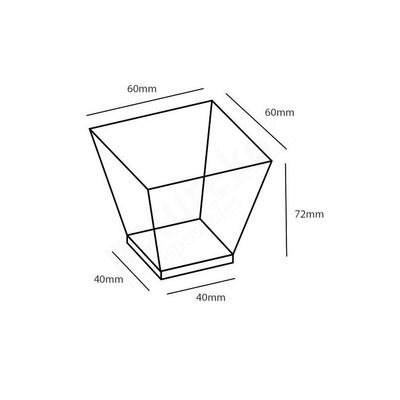 PLA amusebakje Kova 160ml 6x6x7,2cm, verpakt per 400 stuks