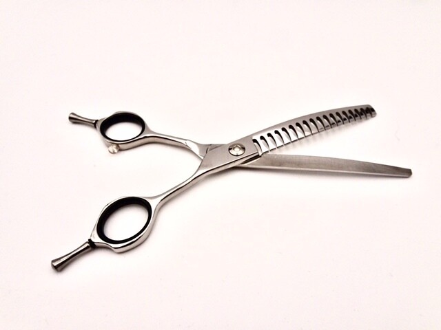 Modellierschere (Chunker) 6,5&quot; GEBOGEN, grobe Zahnung!